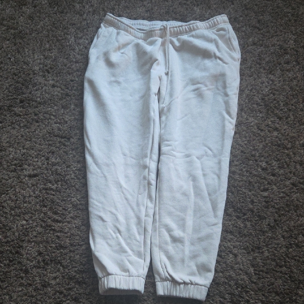 Cozy White Jogger Pants